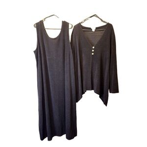 K Woman Black Sleeveless Dress with Jacket size 28W